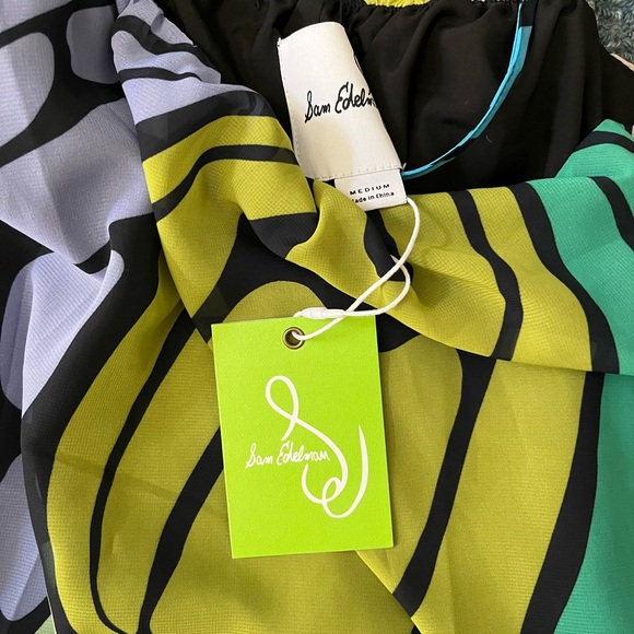 NWT - Sam Edelman Butterfly Trapeze Maxi Dress - Turquoise Multi - Size M - Picture 8 of 9